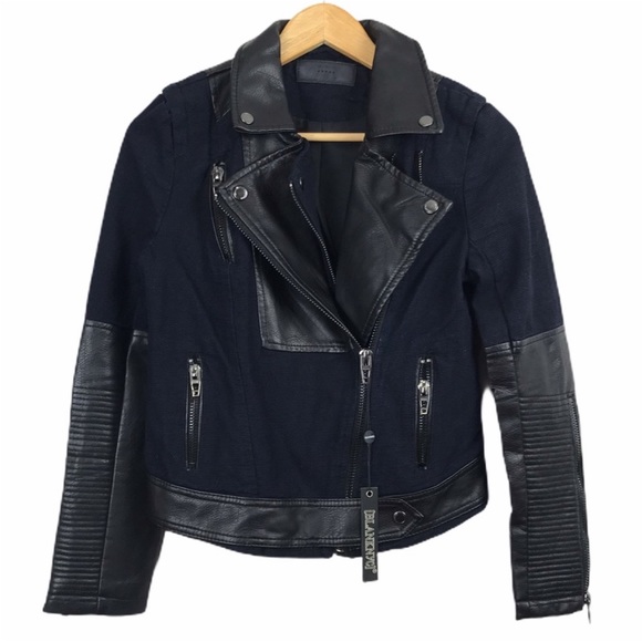 BLANKNYC Sour Faced Faux Leather Moto Jacket NWT - Picture 4 of 5